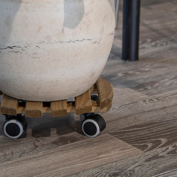 Дървена подвижна стойка за саксии ø 29 cm (височина 8 cm) Indoor – Esschert Design-image-1