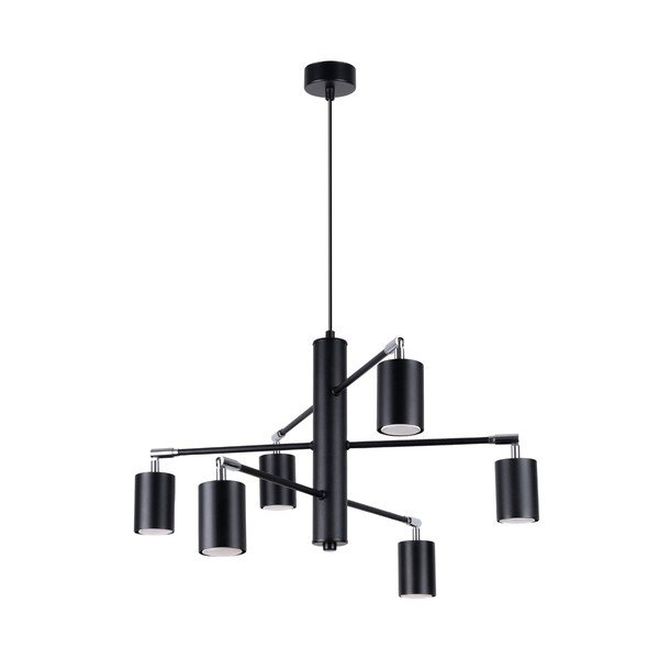 Черно метално висящо осветително тяло Virta – Sollux