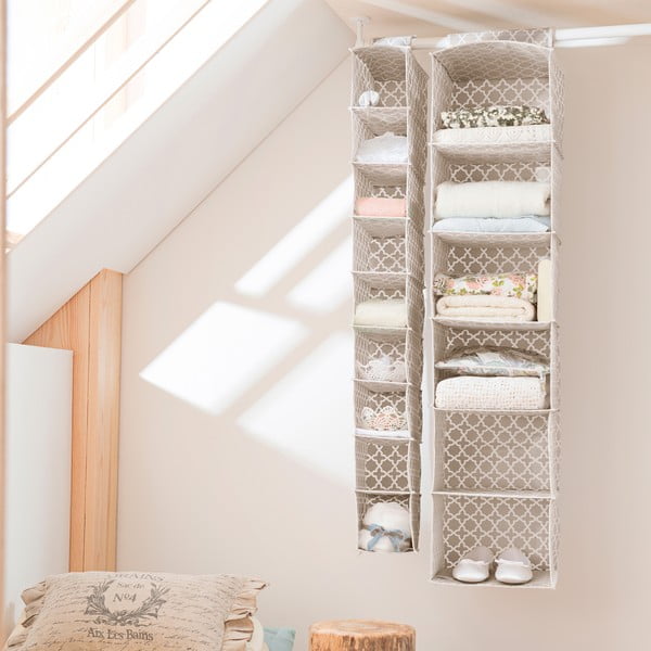 Бежов висящ органайзер с 9 отделения , ширина 15 см Madison - Compactor-image-1