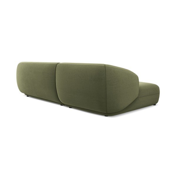 Зелен кадифен ъглов диван (ляв ъгъл) Moana – Makamii-image-2