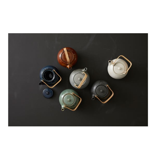 Зелен керамичен чайник с цедка 1,2 l Gastro Green – Bitz-image-1