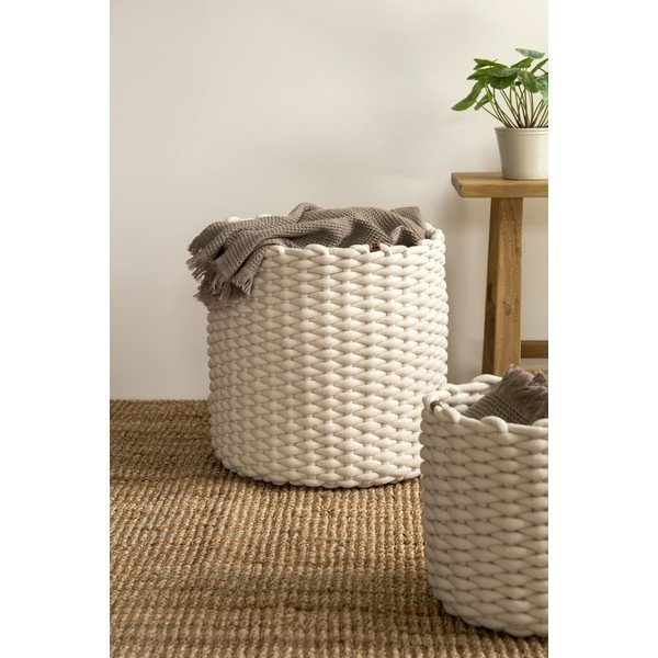 Текстилна кошница ø 40x40 cm Peach Skin Round XL – Bigso-image-3