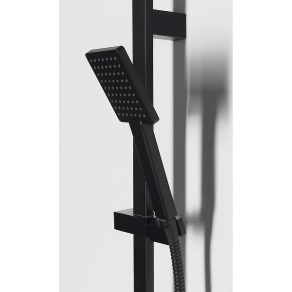 Матово-черен душ комплект от неръждаема стомана с ръчен душ и подвижен държач 70 cm – Sapho-image-2