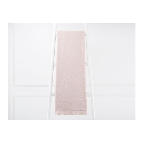 Pudrově růžový bavlněný ručník Eleanor, 70 x 140 cm