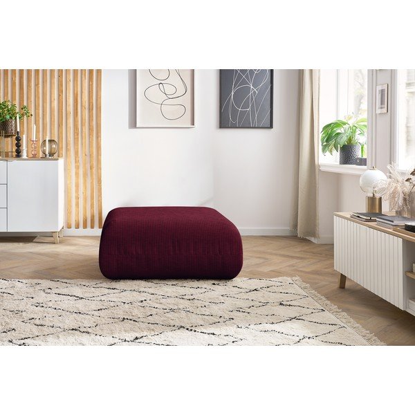 Велурена табуретка в цвят бордо Lecomte - Bobochic Paris-image-4
