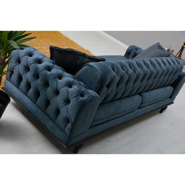 Син разтегателен диван 220 cm Arredo - Balcab Home-image-1