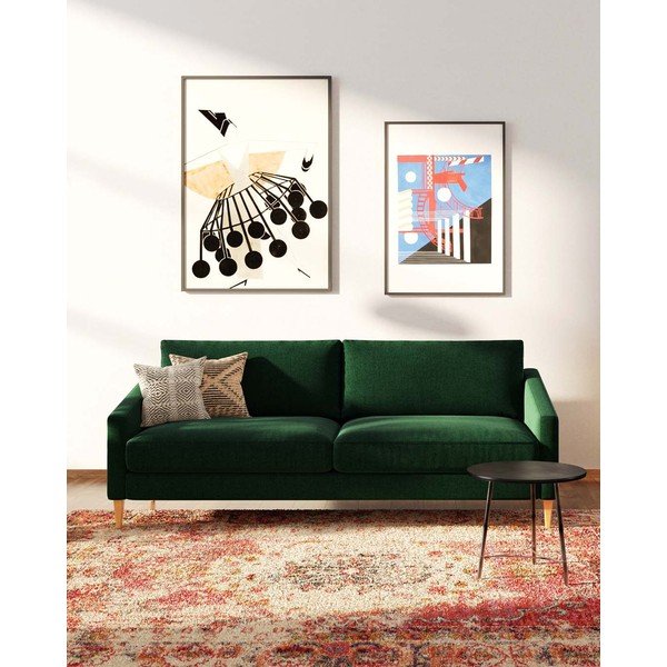 Тъмнозелен диван 200 cm Karoto - Ame Yens-image-1