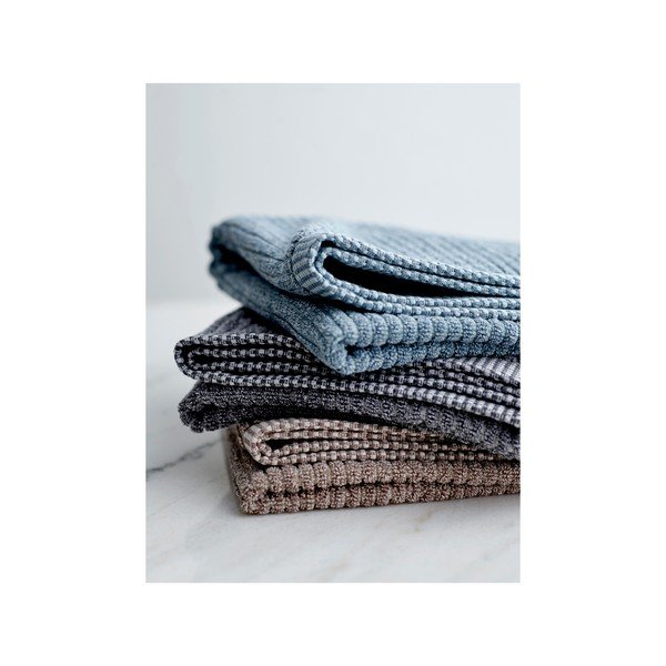 Сива кърпа от органичен памук 50x100 cm Melange - Södahl-image-1