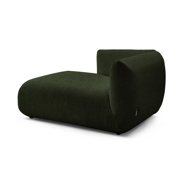 Зелен велурен модул за диван (ляв ъгъл) Lecomte - Bobochic Paris-image-3