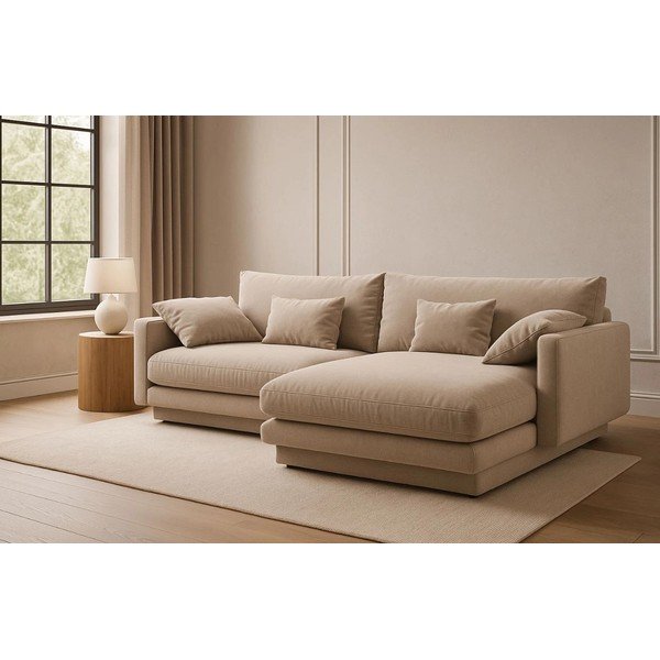 Бежов ъглов диван (десен ъгъл) Torino – Micadoni Home-image-1