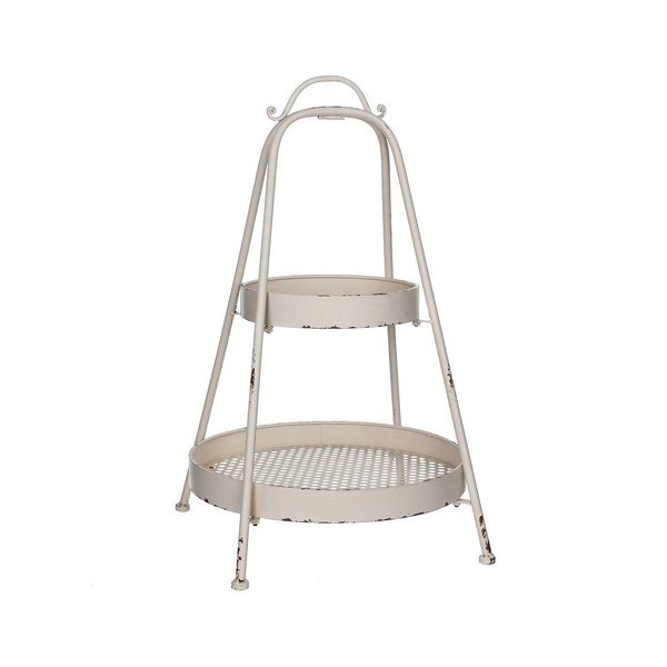 Bílý stojan Mica Tiered, 62,5 x 38 cm