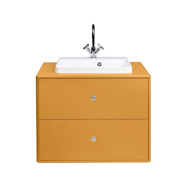 Жълт шкаф с умивалник без смесител 80x62 cm Color Bath - Tom Tailor