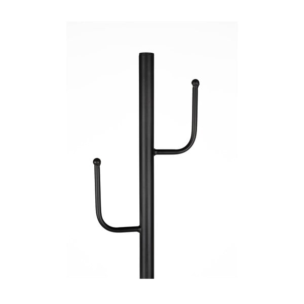 Черна метална стойка за връхни дрехи ø 29x170 cm Twiggy – White Label-image-3