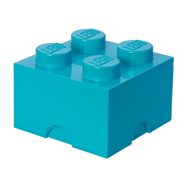Лазурно синя квадратна кутия за съхранение - LEGO®