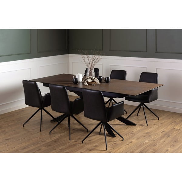 Керамична сгъваема маса за хранене 100x240 cm Irwine - Actona-image-2