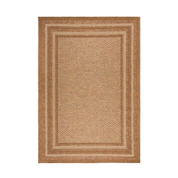 Външен килим в естествен цвят 120x170 cm Layla Border – Flair Rugs