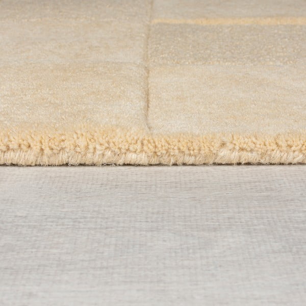 Бежов вълнен килим 290x200 cm Checkerboard - Flair Rugs-image-4