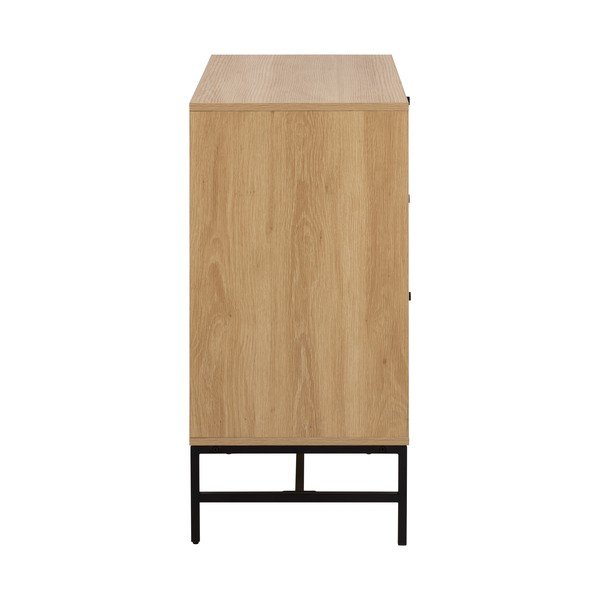 Скрин от дъбов декор  в естествен цвят 81x80x40 cm Albany  – Actona-image-3