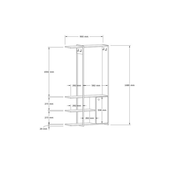 Комплект за коридор черно/естествено Kumsal - Kalune Design-image-3