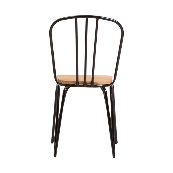 Черен трапезен стол от масивен бряст District – Premier Housewares-image-4