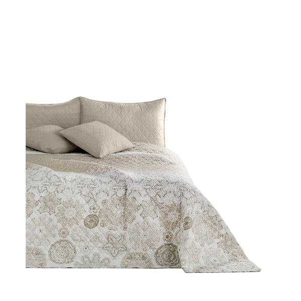 Бежова двустранна покривка за легло от микрофибър , 240 x 260 cm Alhambra - DecoKing