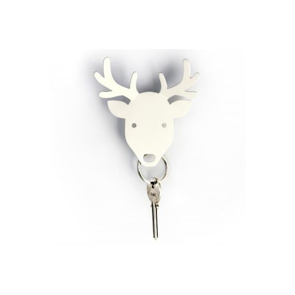 Věšáček na klíče QUALY Deer Key Holder, bílý