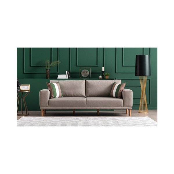 Кремав триместен диван Franz - Balcab Home-image-4