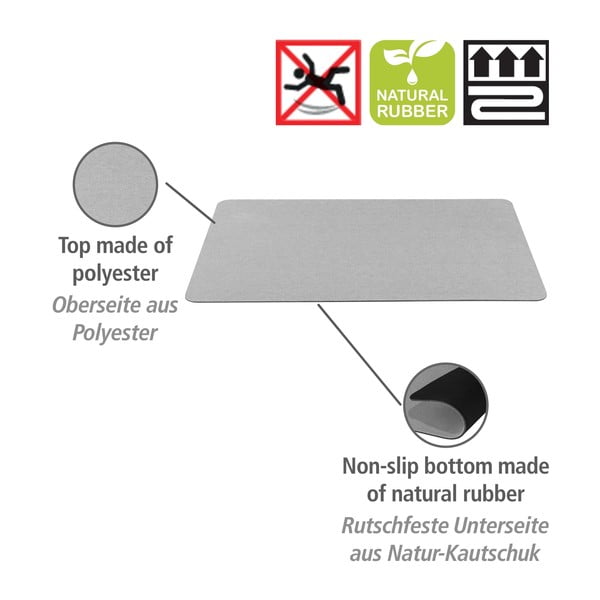 Сив килим за баня 50x80 cm – Wenko-image-4