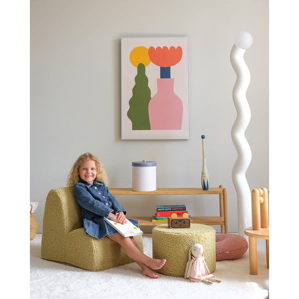 Зелен детски пуф от букле – Wigiwama-image-2