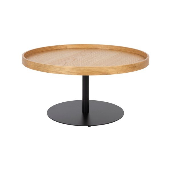 Кръгла масичка за кафе с дъбов плот в естествен цвят ø 70 cm Yuri L – White Label