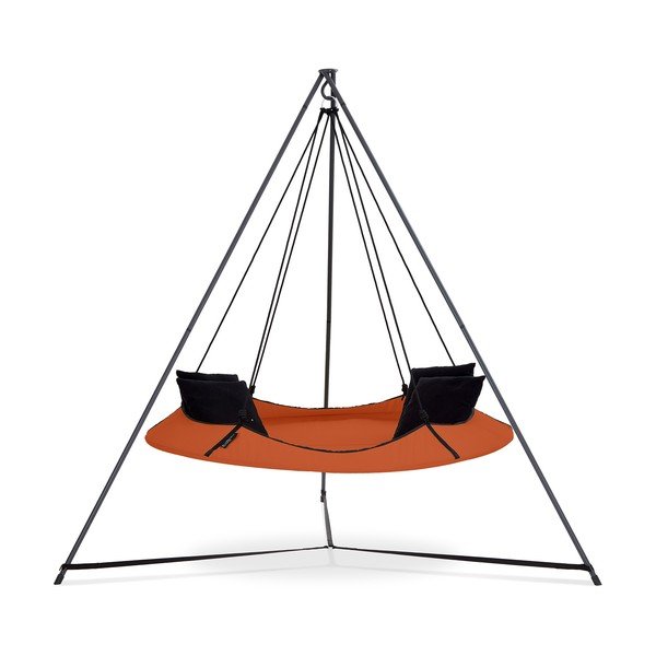 Оранжева градинска люлка със стойка - Hangout Pod-image-1