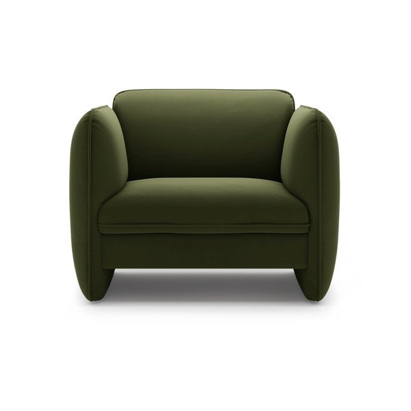 Зелено кадифено кресло Georgia – Micadoni -image-2