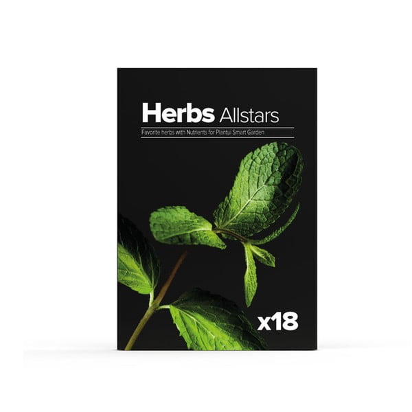 Sada 18 kapslí se semínky bylinek Plantui Herbs Allstars