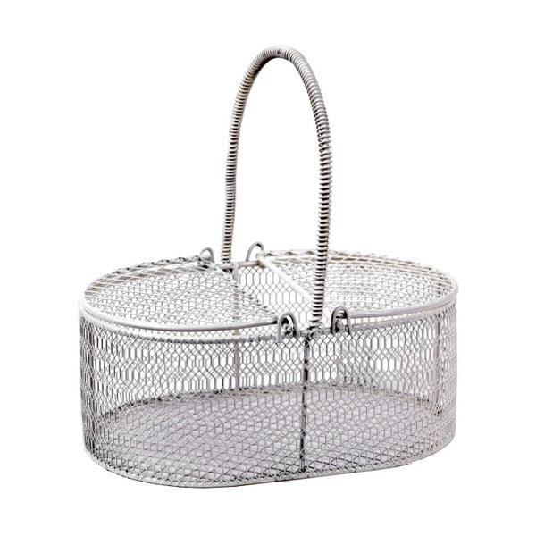 Бяла метална кошница за пикник - Esschert Design