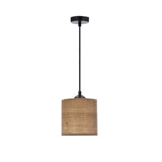 Светлокафява висяща лампа с абажур от ратан ø 15 cm Legno - Candellux Lighting