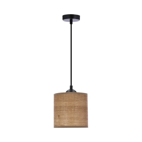 Светлокафява висяща лампа с абажур от ратан ø 15 cm Legno - Candellux Lighting
