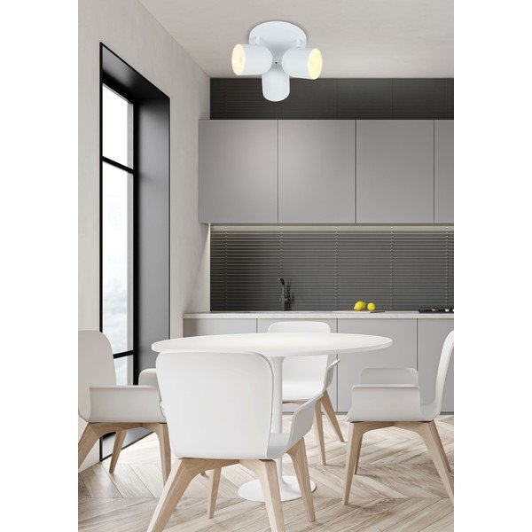 Бяло осветително тялоо за таван с метален абажур 32x32 cm Azuro – Candellux Lighting-image-1