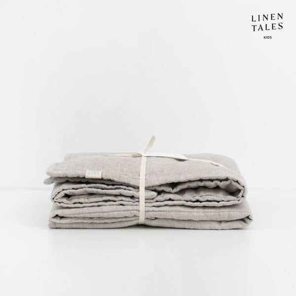 Бежово ленено бебешко одеяло 140x200 cm - Linen Tales
