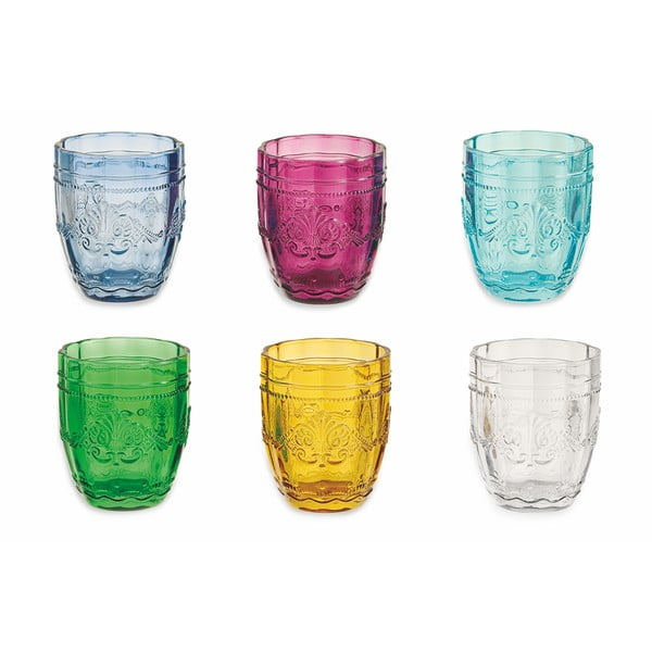 Комплект от 6 цветни чаши за вода VDE Tivoli 1996 Bicchieri , 235 ml Syrah - VDE Tivoli 1996