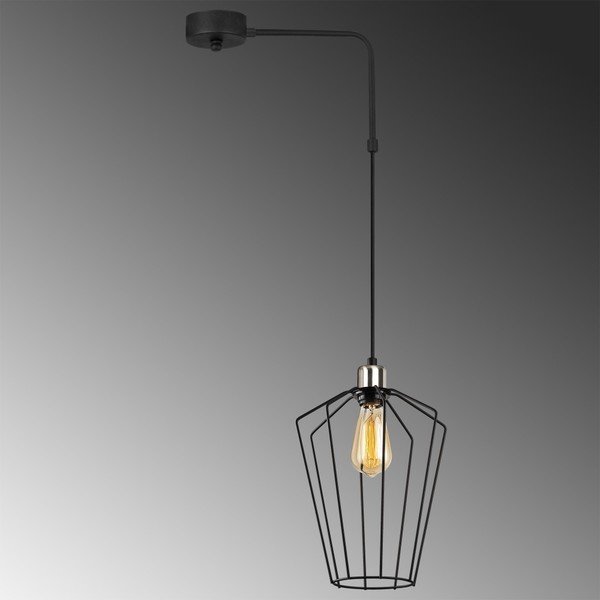 Černé kovové závěsné svítidlo Opviq lights Melina-image-1