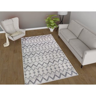 Сив килим подходящ за пране 120x180 cm Zig Zag – Vitaus