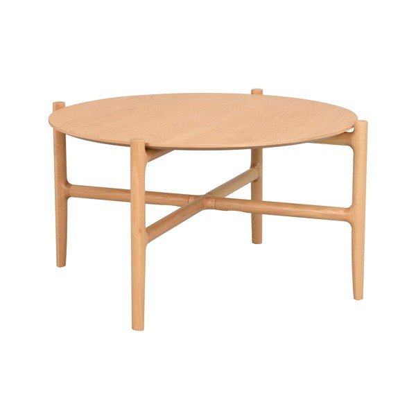 Масичка за кафе от естествен дъб ø 80 cm Holton - Rowico-image-2