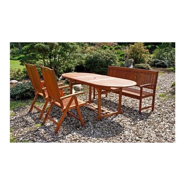 Градинска пейка от евкалиптова дървесина ADDU Стокхолм - Garden Pleasure-image-2