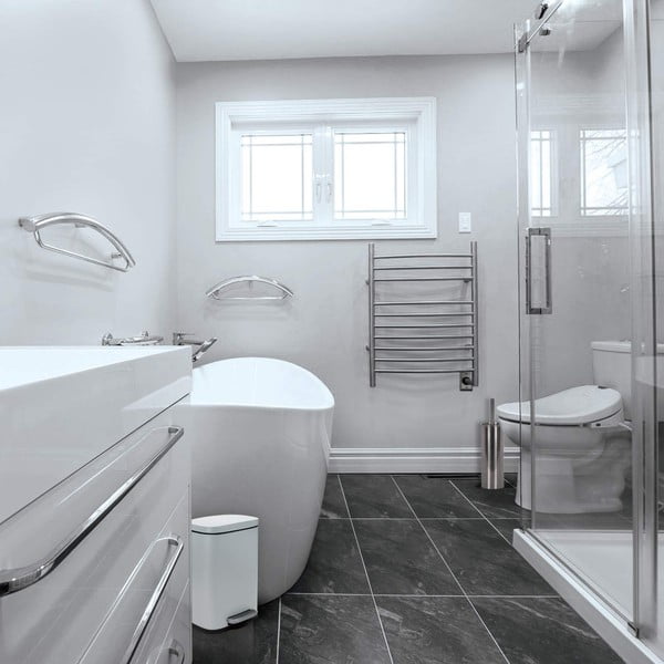 Стоманено кошче за боклук с педал в матово бял цвят 5 l   Akira – Spirella-image-3