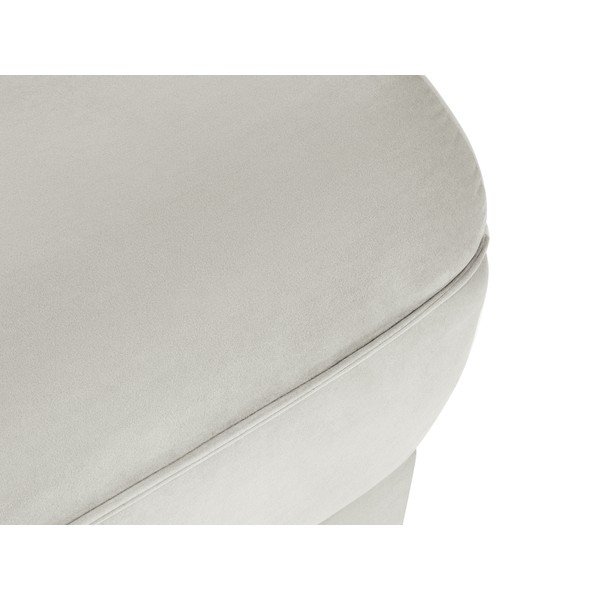Бежова кадифена табуретка Lando - Micadoni Home-image-4