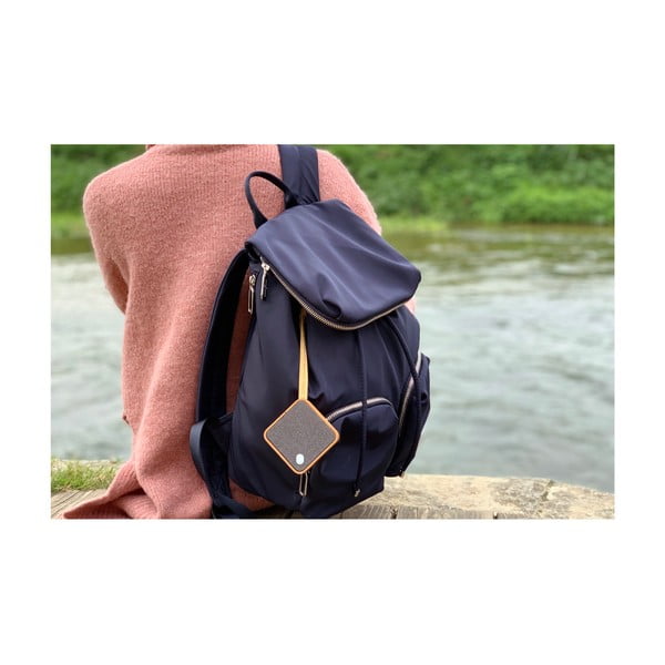 Кафява квадратна Bluetooth колонка - Gingko-image-4