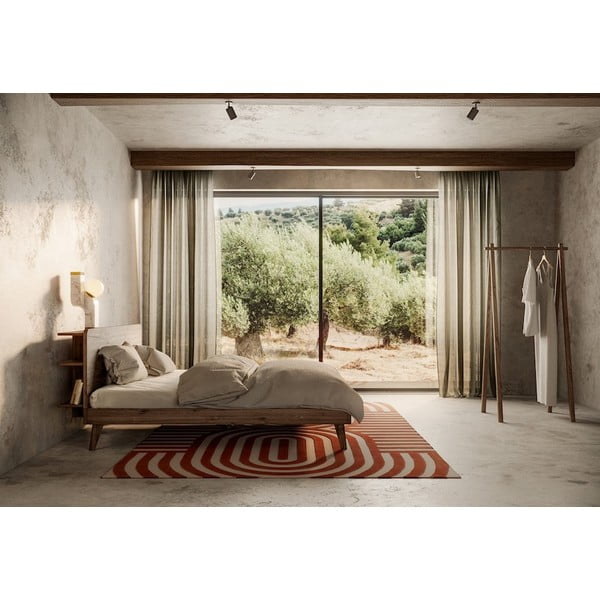 Кафяво борово двойно легло с решетка 160x200 cm Retreat - Karup Design-image-1