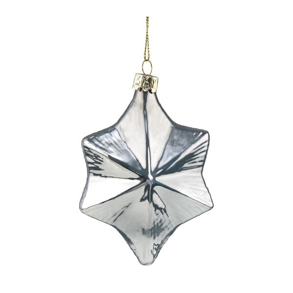 Коледен висящ орнамент от стъкло Звезда, ⌀ 10 cm - Butlers