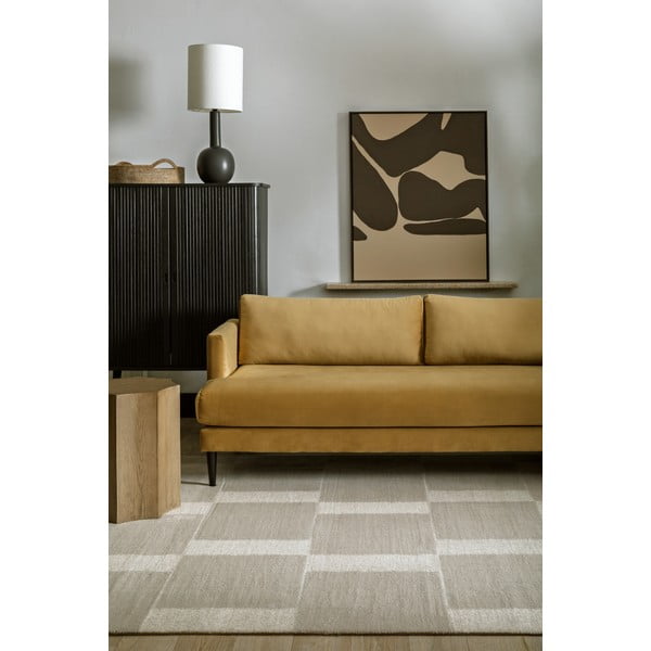 Сиво-бежов вълнен килим 133x190 cm Agnus Pavement – Agnella-image-1