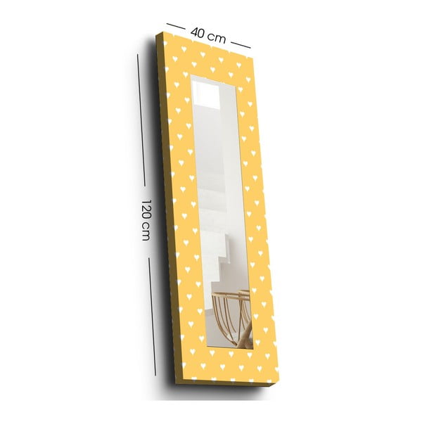 Стенно огледало с дървена рамка 40x120 cm - Wallity-image-2